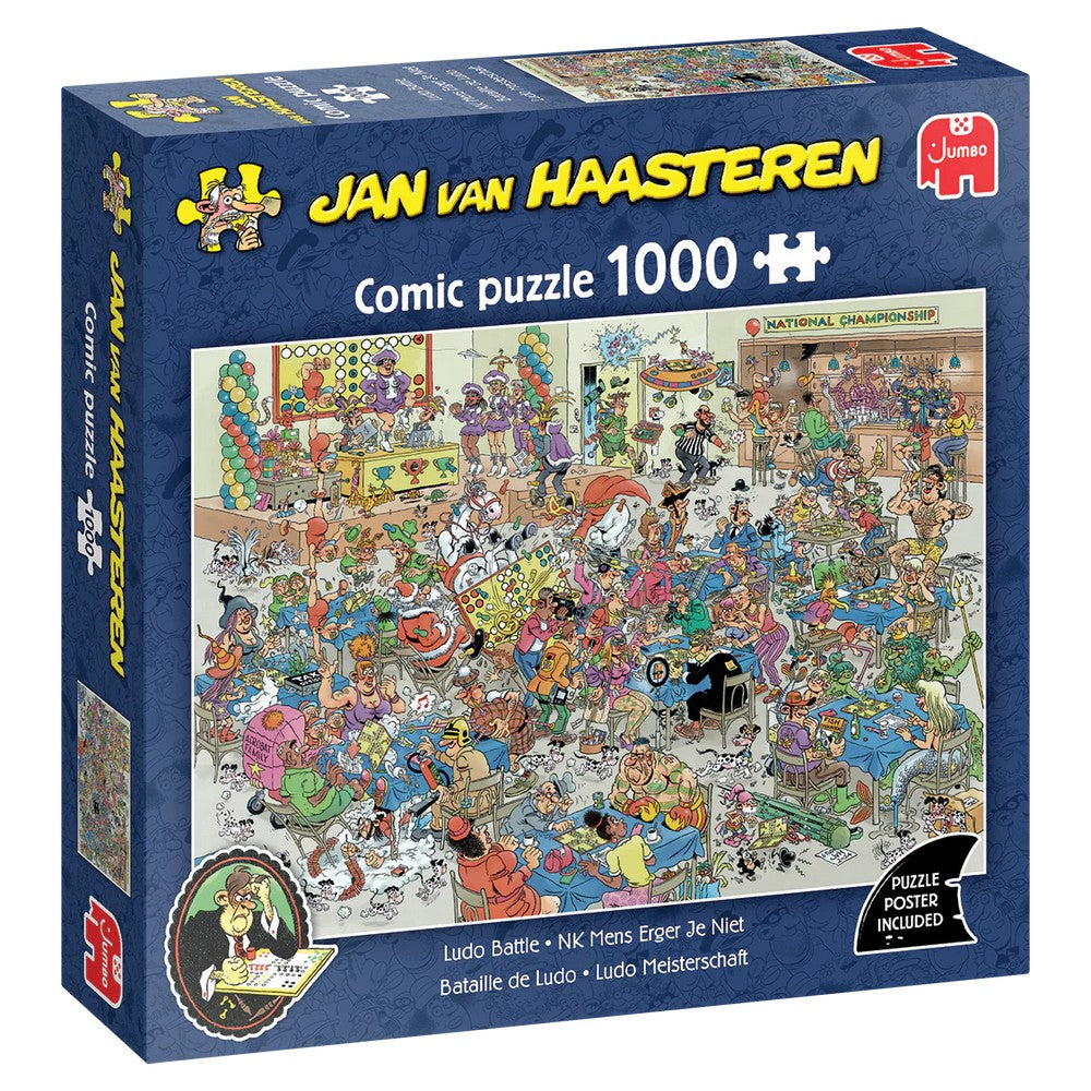 Jumbo Jan van Haasteren - Ludo Battle 1000 Piece - Jigsaw Puzzle