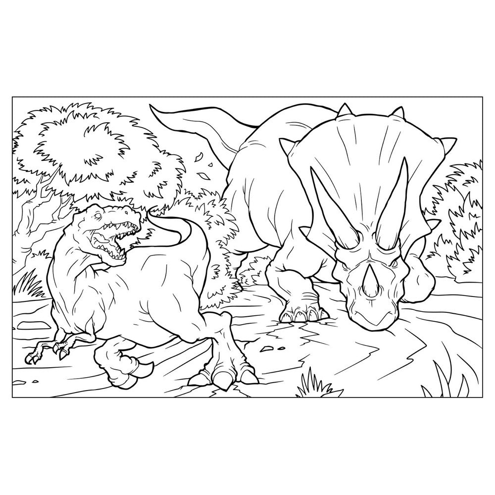 1000 Stickers & Colour Dinosau