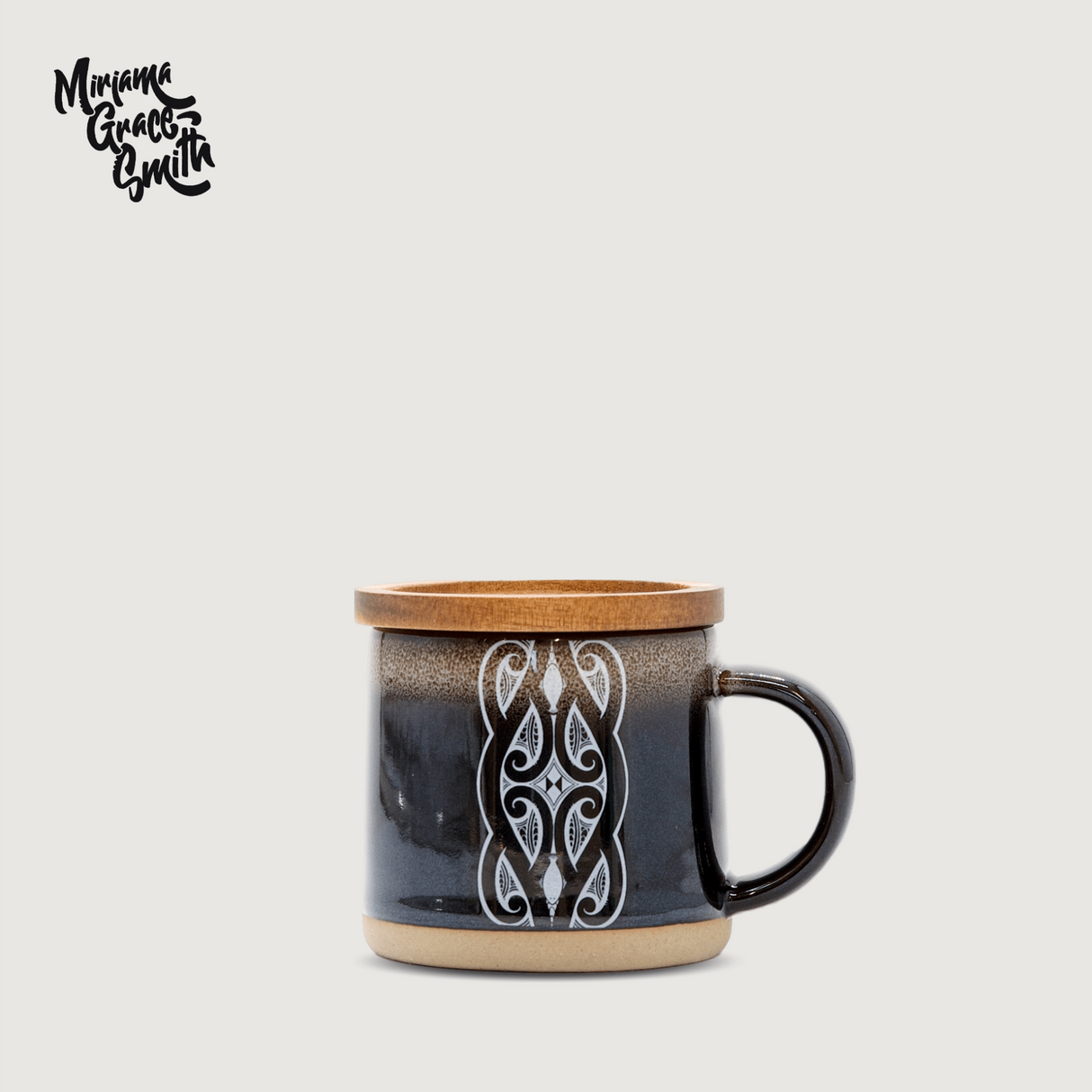 Moana Road - Miriama Grace-Smith Ceramic Espresso Mug - Black - 2 units