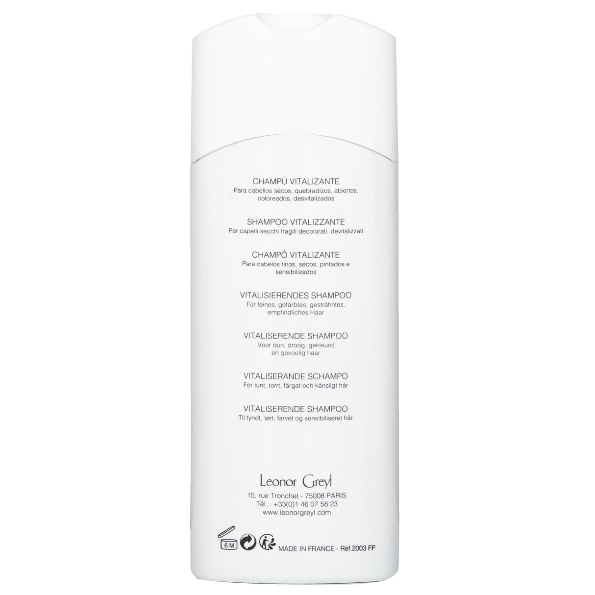 Revitalizing shampoo for fine, color-treated hair, enriched with jojoba oil and chamomile for nourishment and softness.
