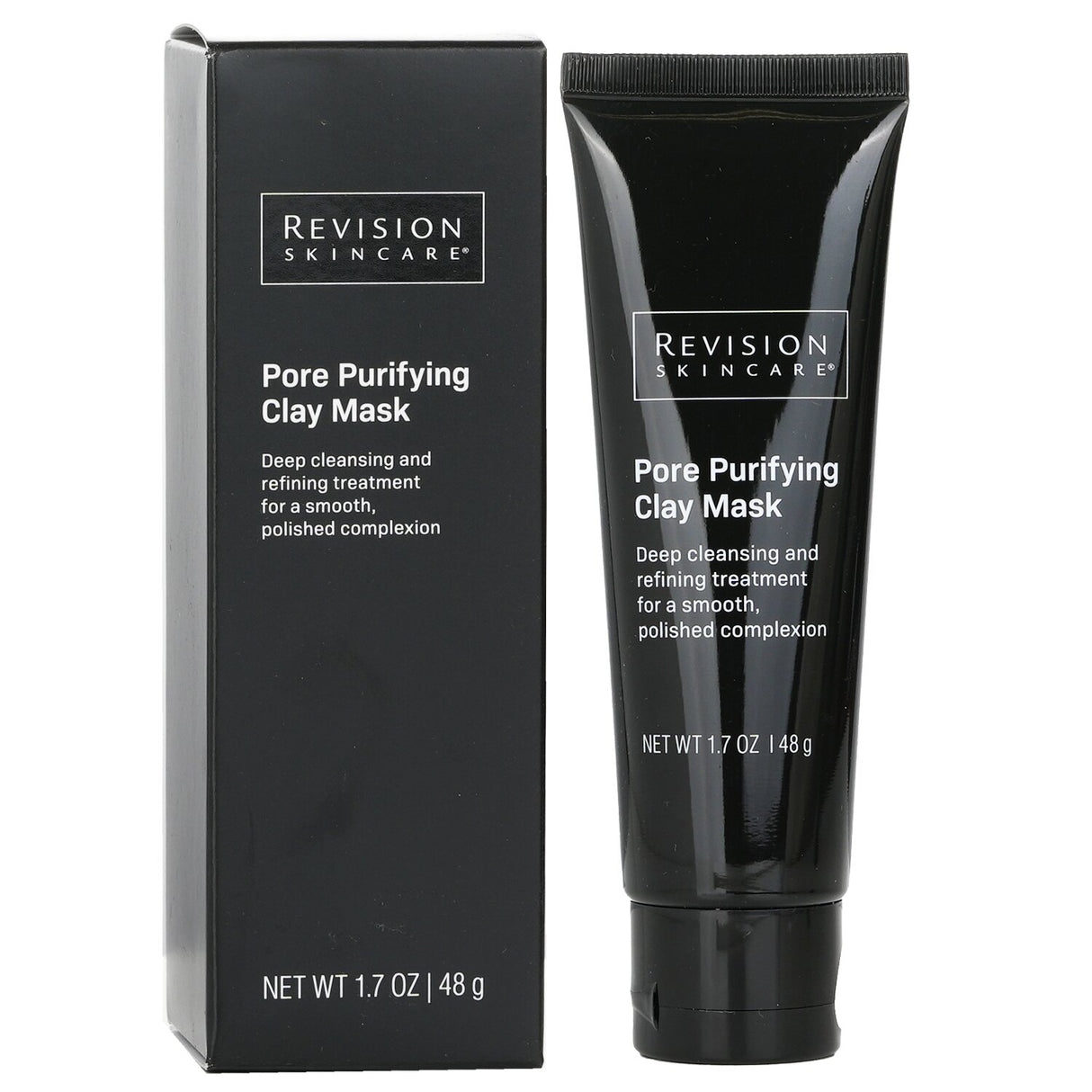 Pore Purifying Clay Mask, 48g: a deep cleansing mask for all skin types that unclogs pores and absorbs excess oil.