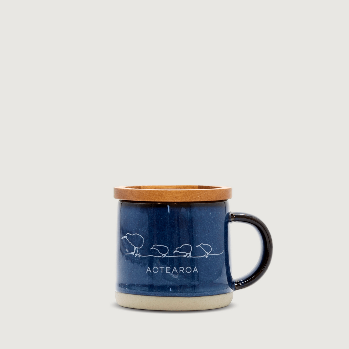 Moana Road - Kiwi Ceramic Espresso Mug - Navy - 2 units