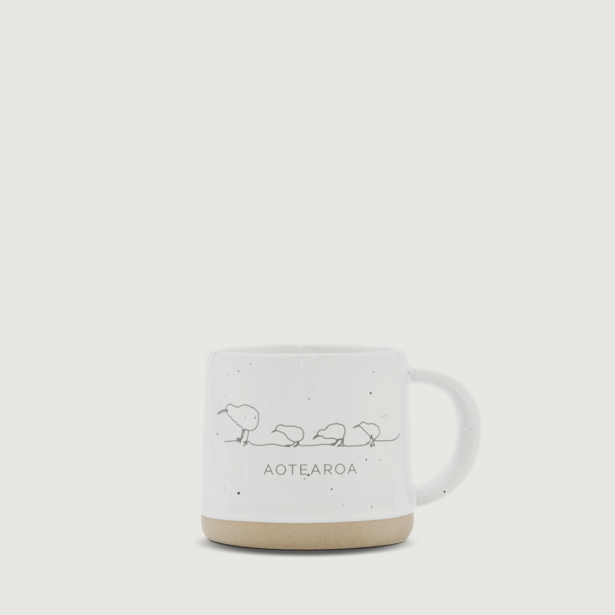 Moana Road - Kiwi Ceramic Espresso Mug - Stone - 2 units