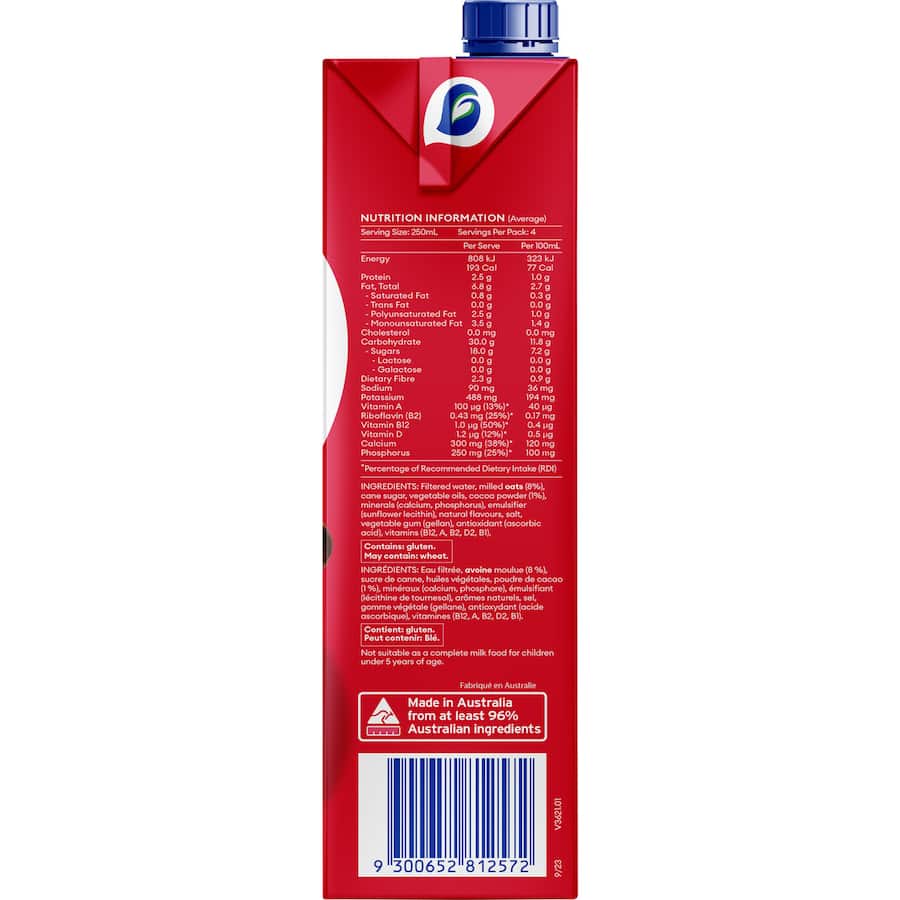 Sanitarium So Good Oat Milk Chocolate Carton 1L