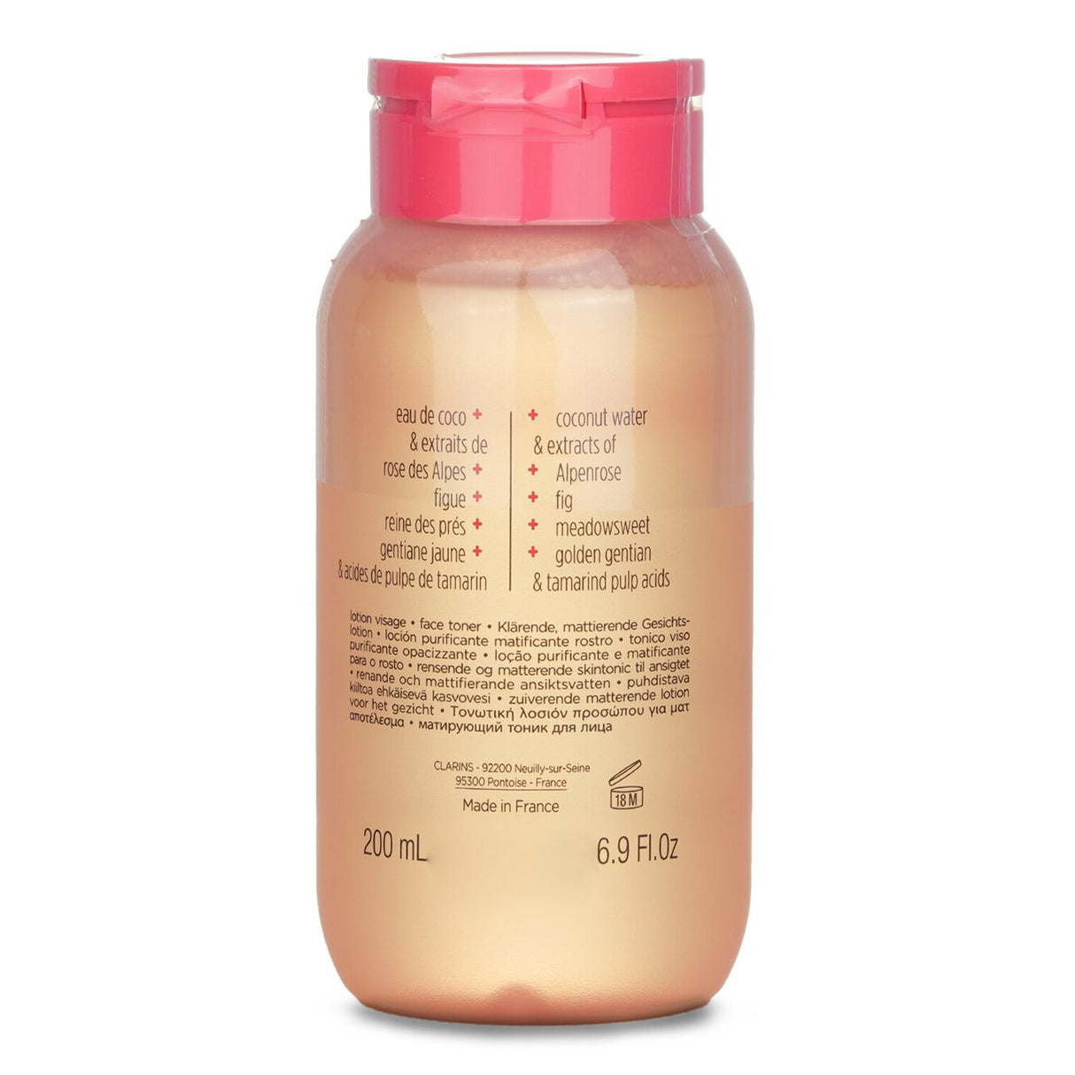 Refreshing 200ml toner with 96% natural ingredients for clear, matte skin; includes coconut water and gentle AHAs.