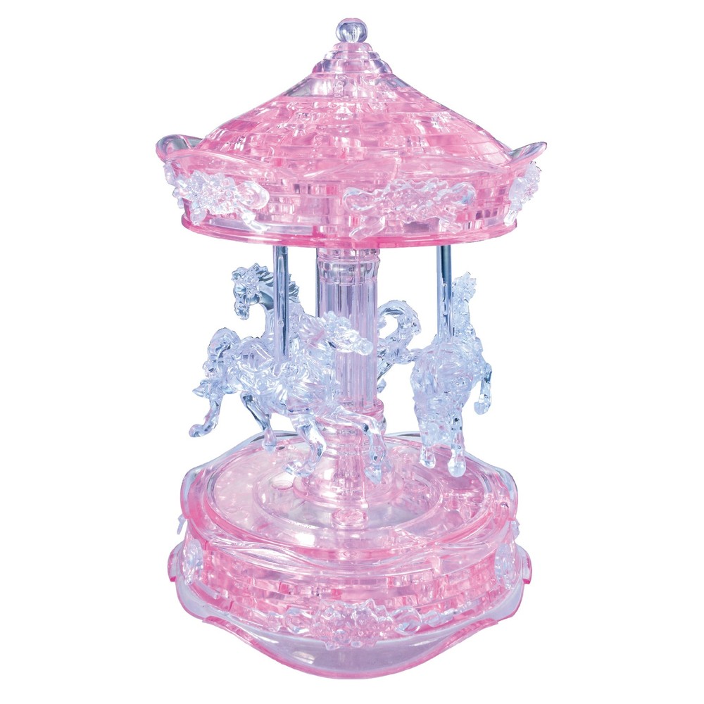 3D Pink Carousel Crystal Puzzl - Jigsaw Puzzle