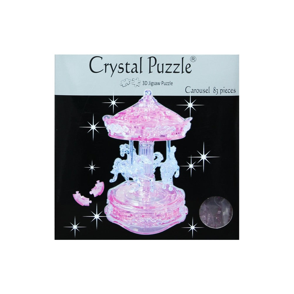 3D Pink Carousel Crystal Puzzl - Jigsaw Puzzle