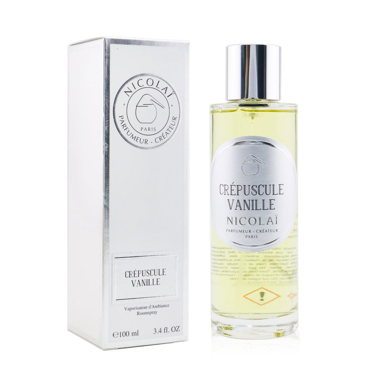 Nicolai Crepuscule Vanille room spray in a 100ml bottle for a warm, calming vanilla scent perfect for enhancing any space.