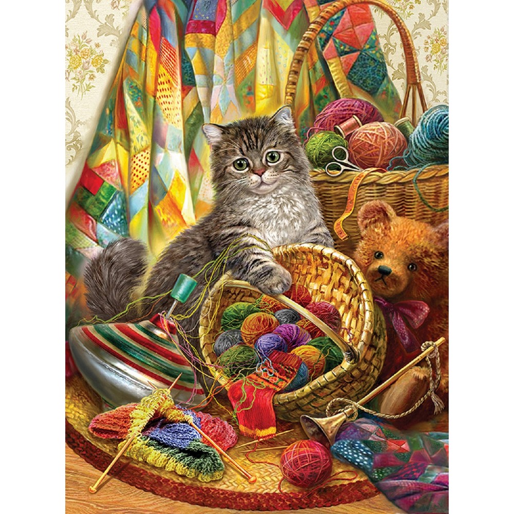 Puzzle - Sunsout - Kitten And Wool 1000Pc