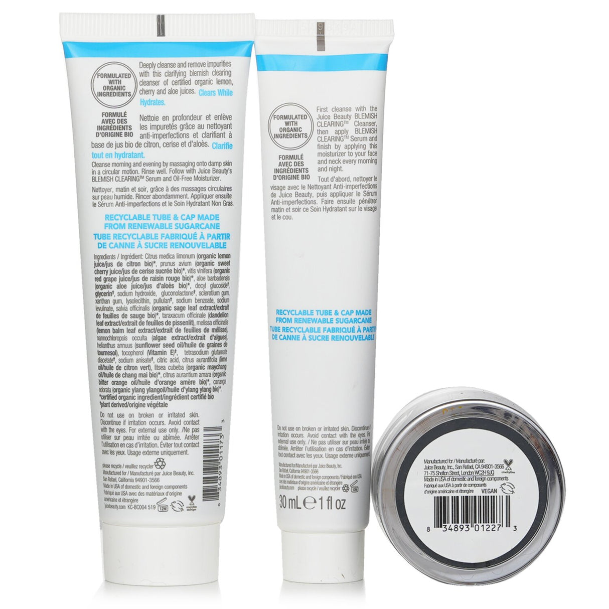 Juice Beauty - Blemish Clearing Solutions Kit : Cleanser + Moisturizer + Mask +