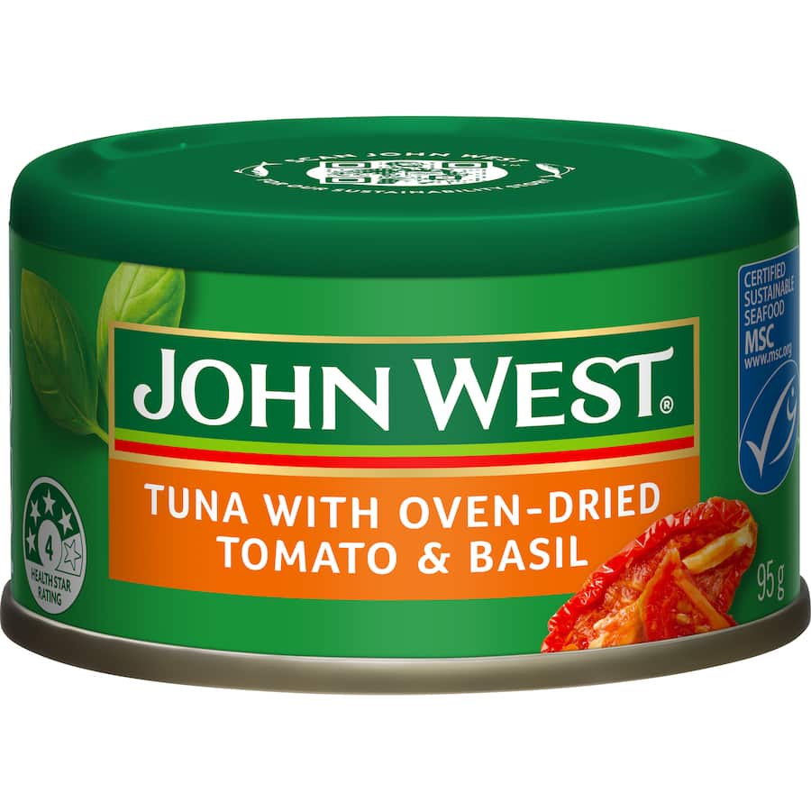 John West Tuna Oven Dried Tomato & Basil Tear tab can 95g