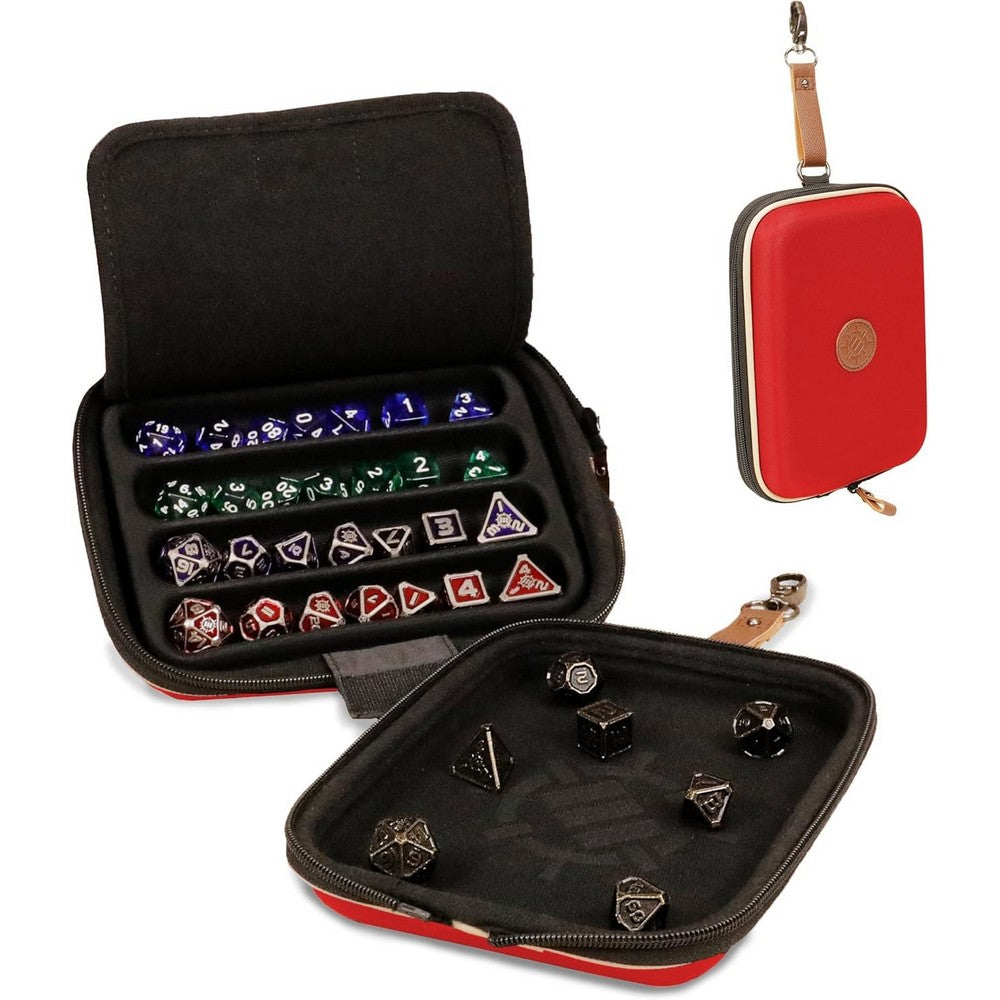 ENHANCE Designer Edition Dice Tray - Dice Case and Dice Holder (Red)