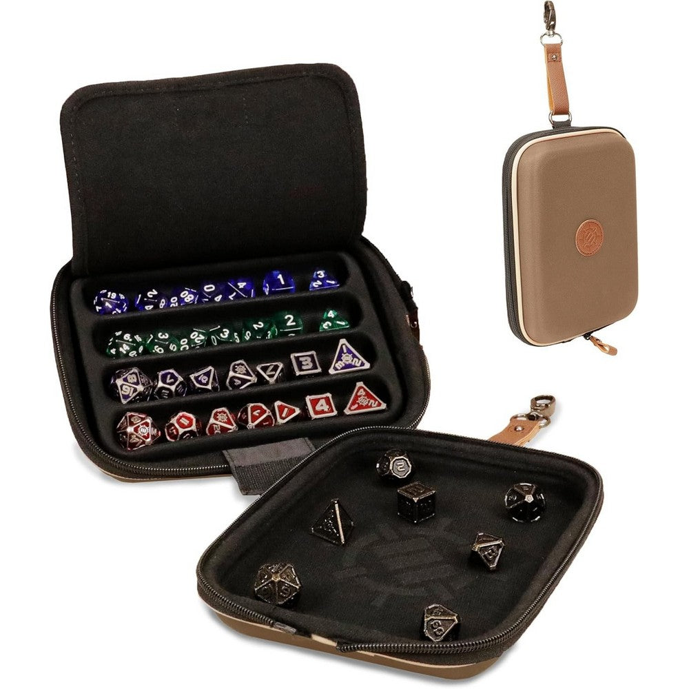 ENHANCE Designer Edition Dice Tray - Dice Case and Dice Holder (Tan)