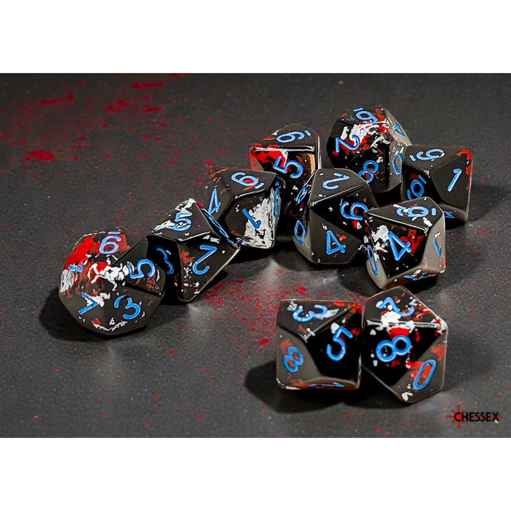 CHX 24208 Brush Dark Side/blue Set of Ten d10s