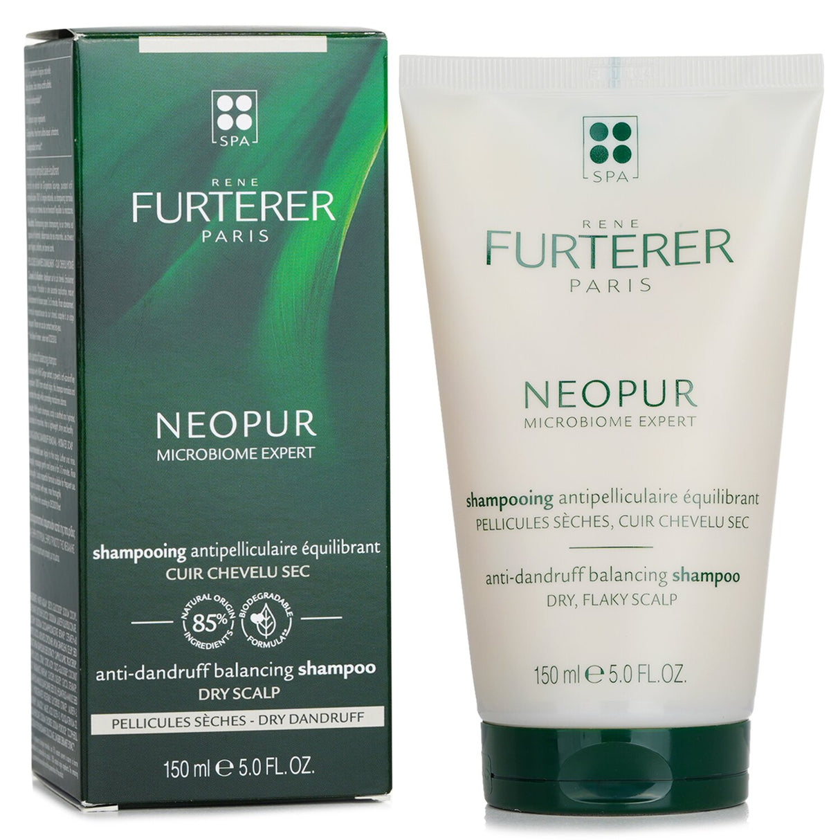 Rene Furterer Neopur Anti-Dandruff Shampoo for dry scalp, enriched with Glycerine, Wild Ginger, and Celery Extract, 150ml.