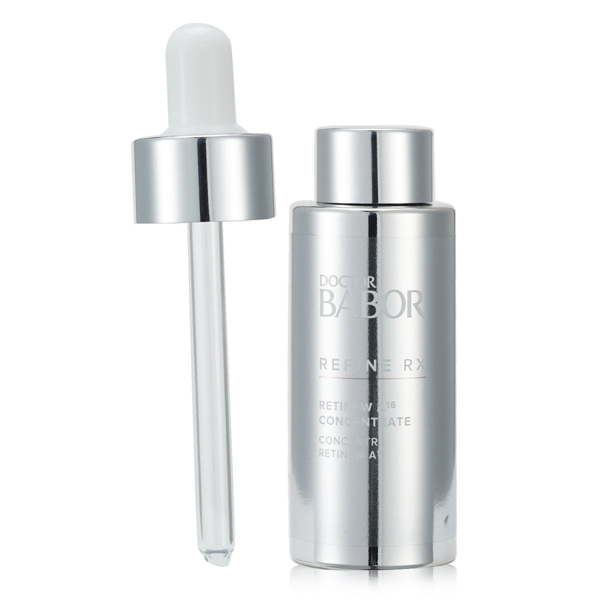 Babor Retinew A16 Concentrate serum in a 30ml bottle, revitalizing skin with Retinew A16 for youthful, smooth, radiant appearance.