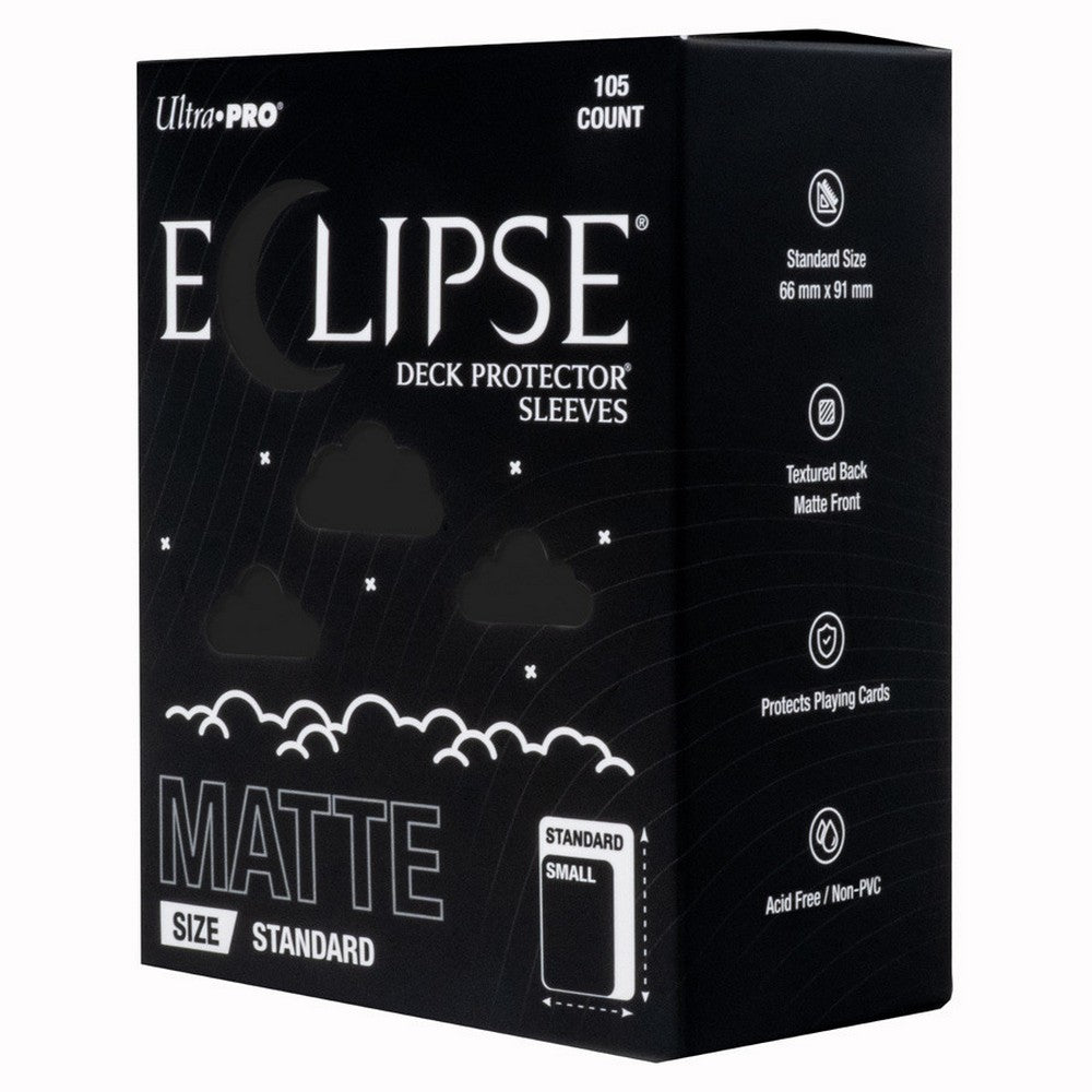 Ultra Pro: UP16680 ECLIPSE Matte Standard DECK PROTECTOR Sleeves: Jet Black