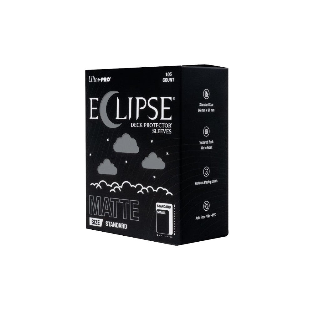 Ultra Pro: UP16689 ECLIPSE Matte Standard DECK PROTECTOR Sleeves: Smoke Grey
