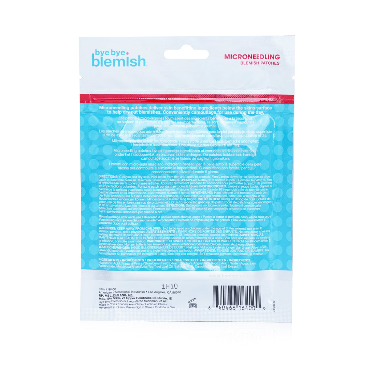 Transparent microneedling blemish patches with Salicylic Acid and Tea Tree Oil for effective acne treatment and skin rejuvenation.