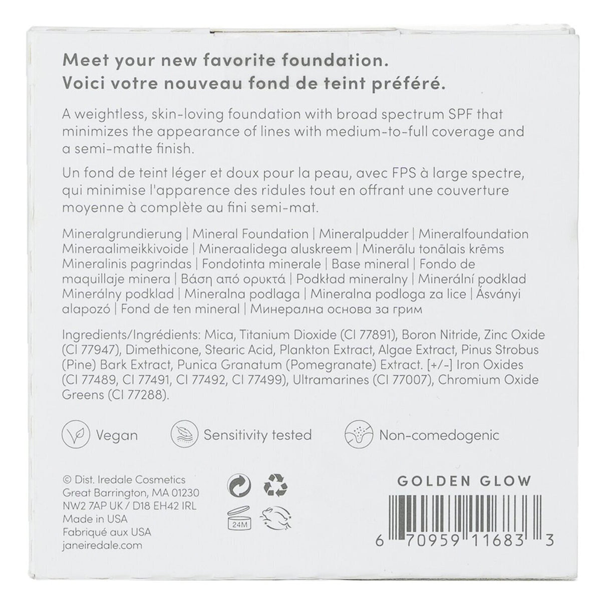 Jane Iredale PurePressed Base Mineral Foundation Refill SPF 20 - Golden Glow 9.9