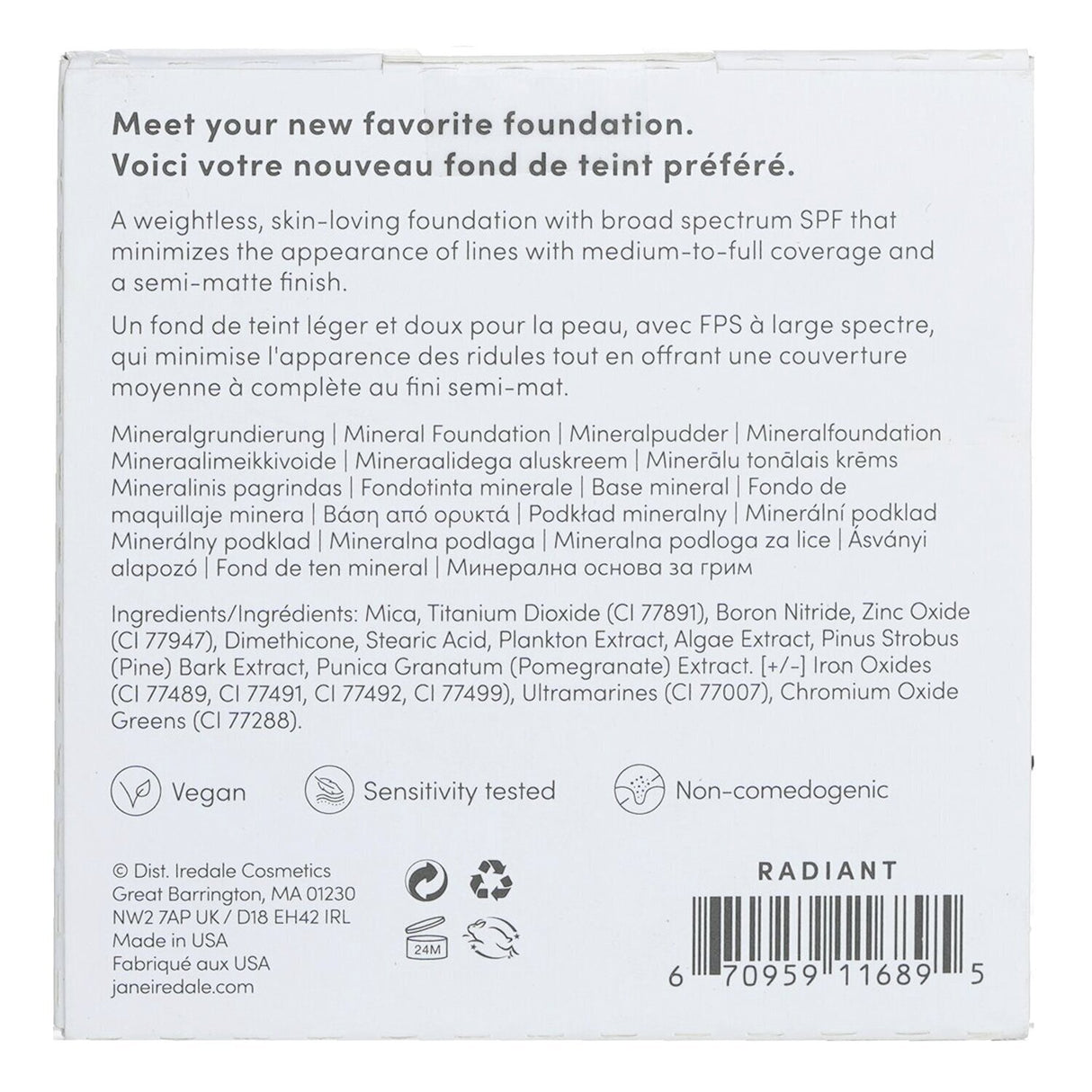 Jane Iredale - PurePressed Base Mineral Foundation Refill SPF 20 - Radiant - 9.