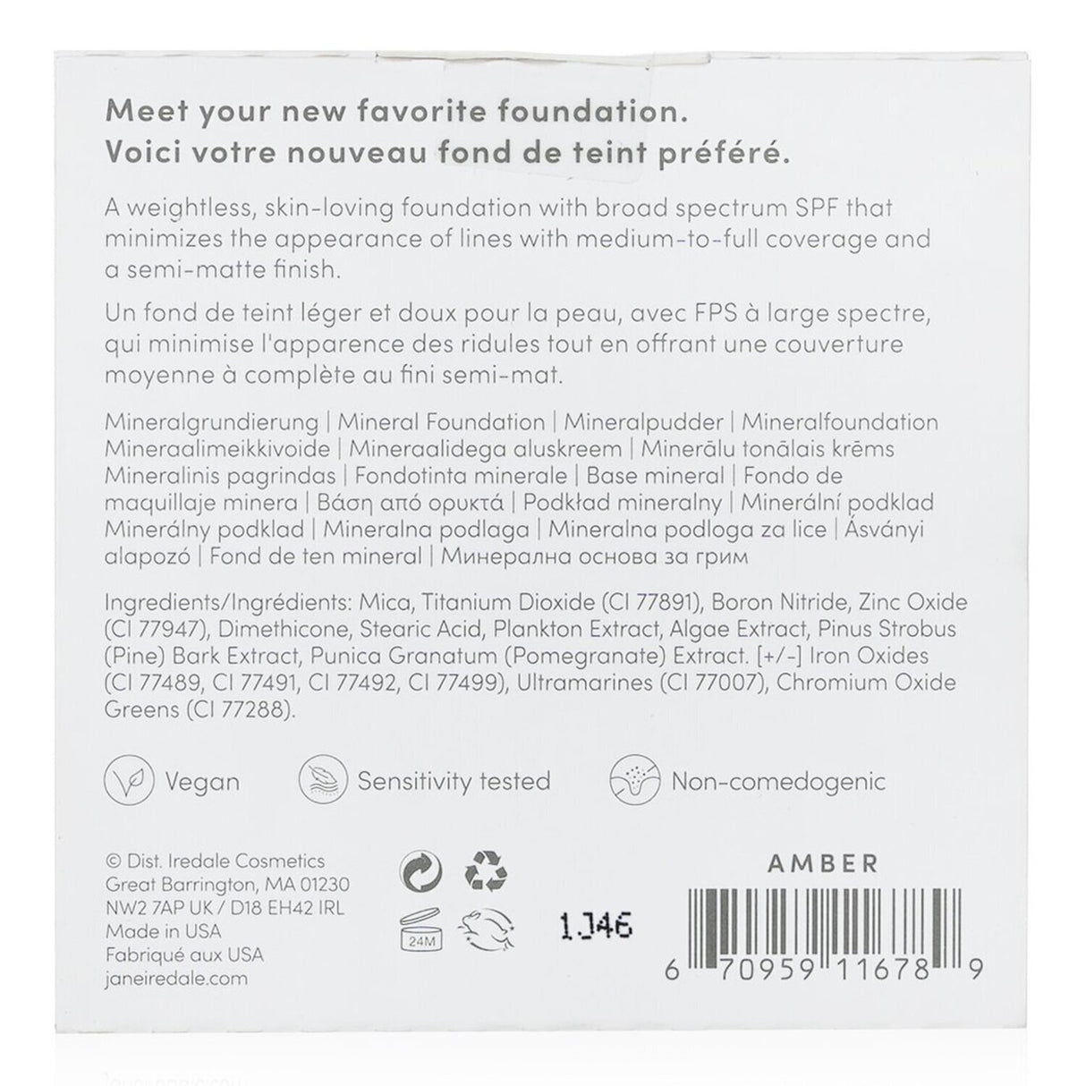 Jane Iredale - PurePressed Base Mineral Foundation Refill SPF 20 - Amber - 9.9g