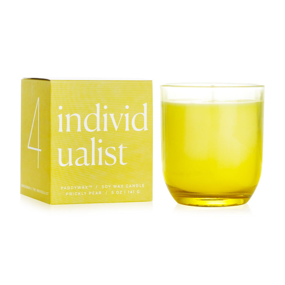 Paddywax Enneagram Candle Individualist in an ombre glass vessel, featuring a unique fragrance, clean burn, and 42-hour lifespan.