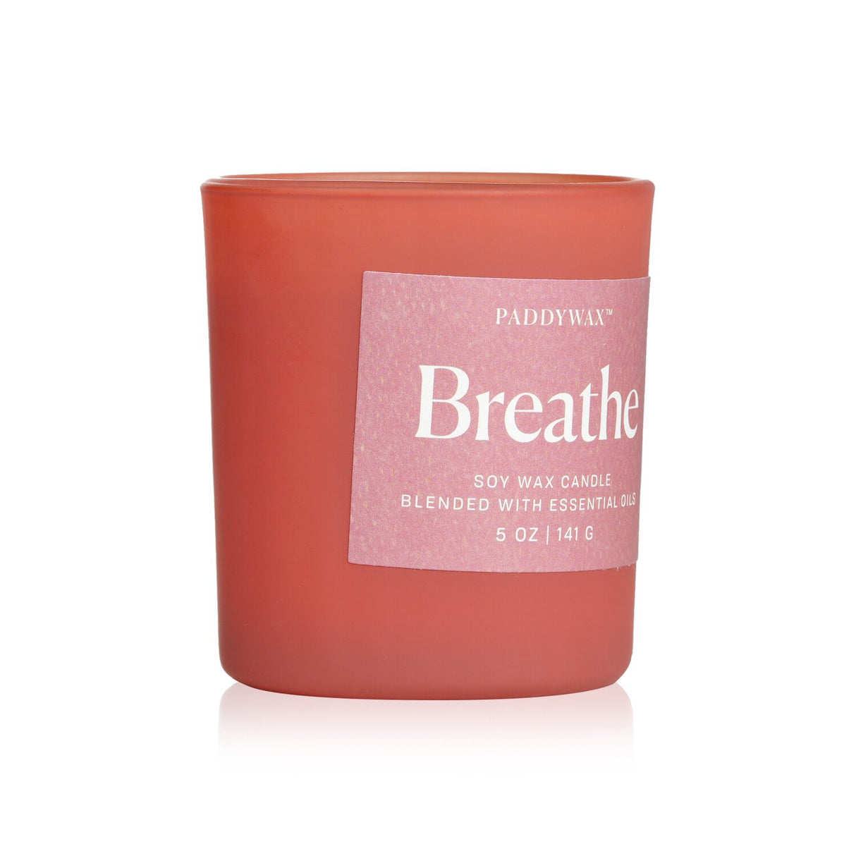 Wellness candle in matte glass, infused with essential oils, offers 35 hours of calming fragrance and stylish repurpose after use.