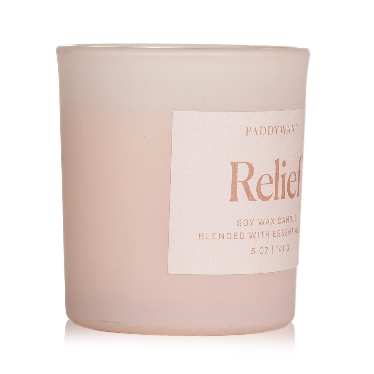 Paddywax Wellness Candle - Relief in a milky glass jar, infused with essential oils for soothing ambiance, burns for 35 hours.