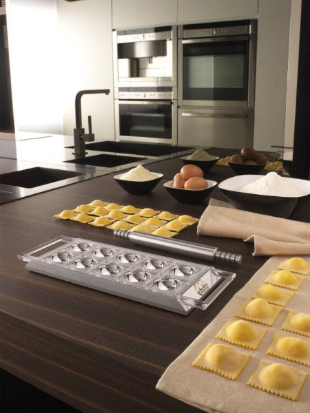 Ravioli Tablet W/Rolling Pin - Silver - Marcato