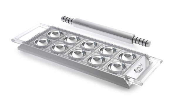 Ravioli Tablet W/Rolling Pin - Silver - Marcato