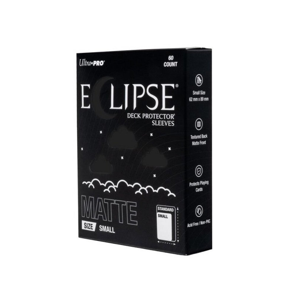 Ultra Pro: UP16690 ECLIPSE Matte Small DECK PROTECTOR Sleeves: Jet Black - 60ct