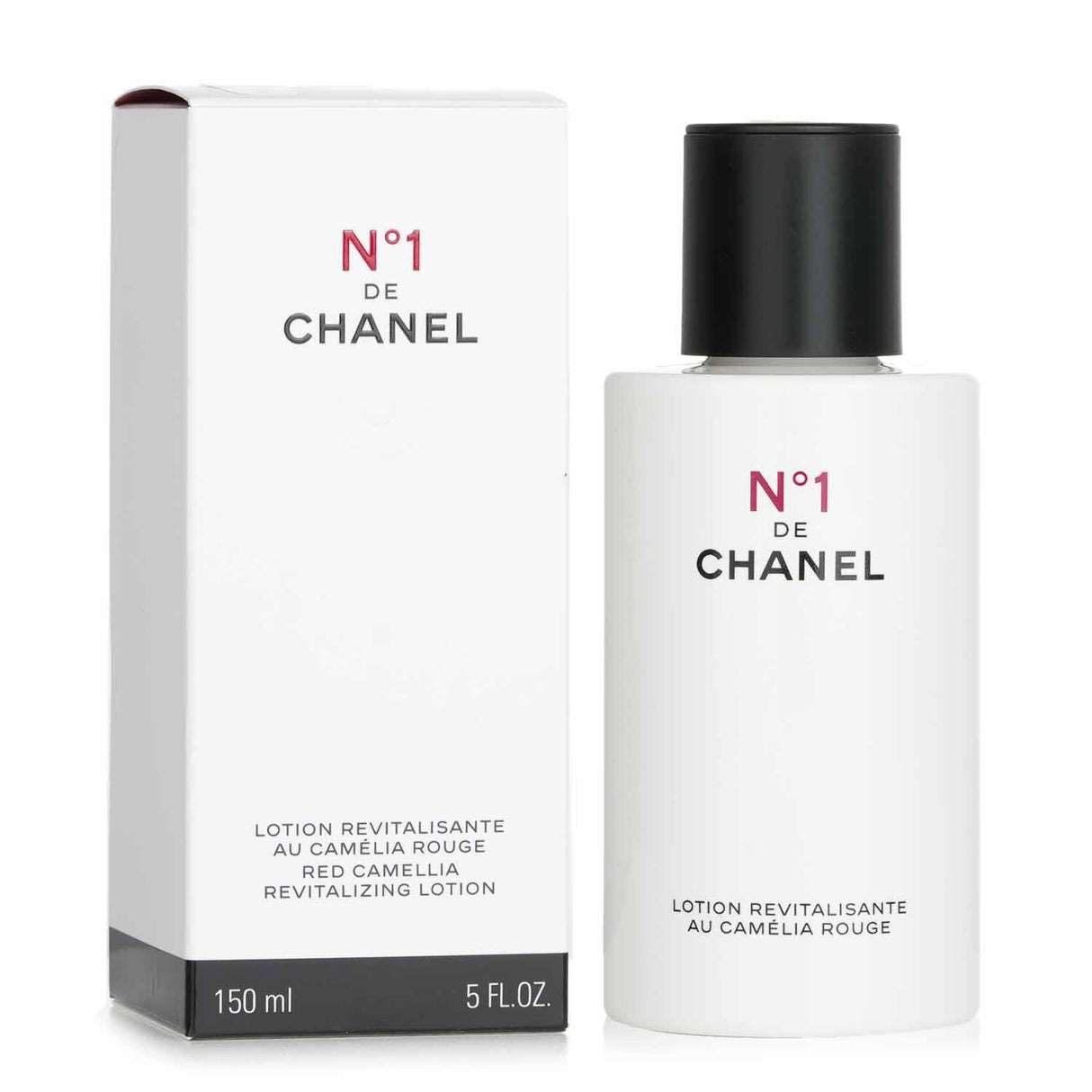 Chanel N°1 Red Camellia Revitalizing Lotion 150ml: a lightweight toner with red camellia extract for refreshing and anti-aging benefits.