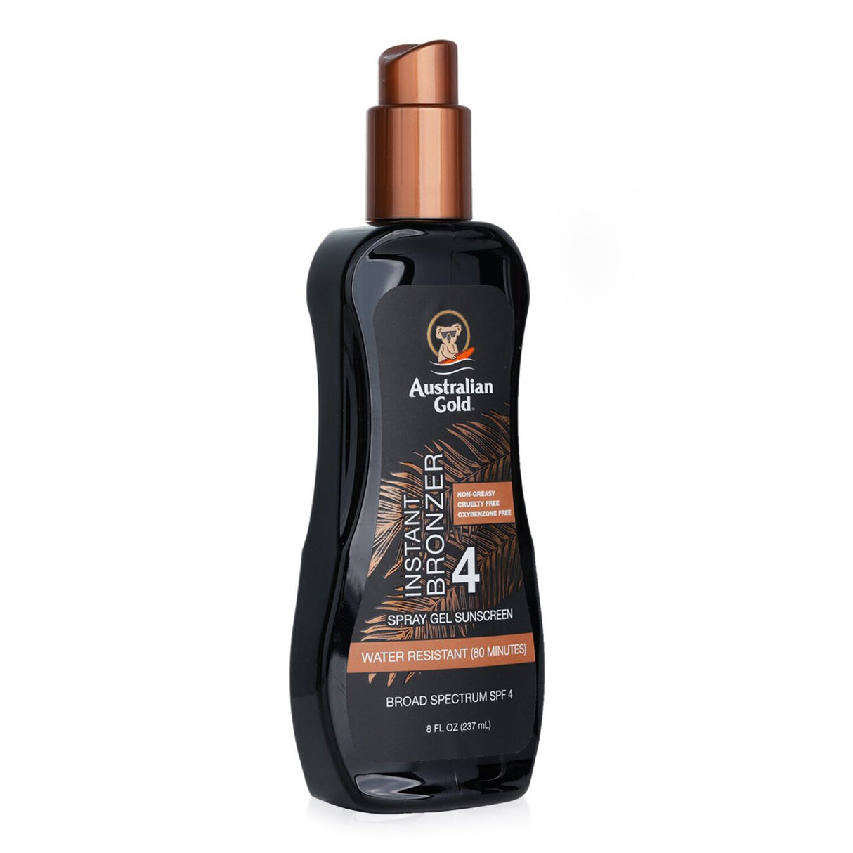 Australian Gold - Spray Gel Sunscreen SPF 4 with Instant Bronzer - 237ml/8oz