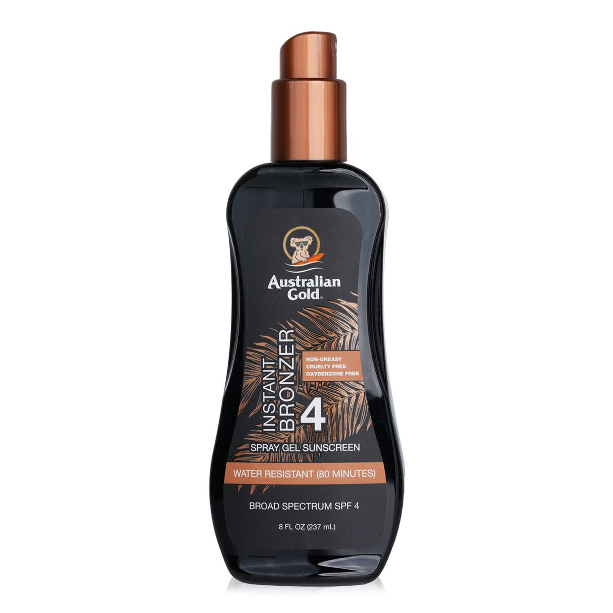 Australian Gold - Spray Gel Sunscreen SPF 4 with Instant Bronzer - 237ml/8oz