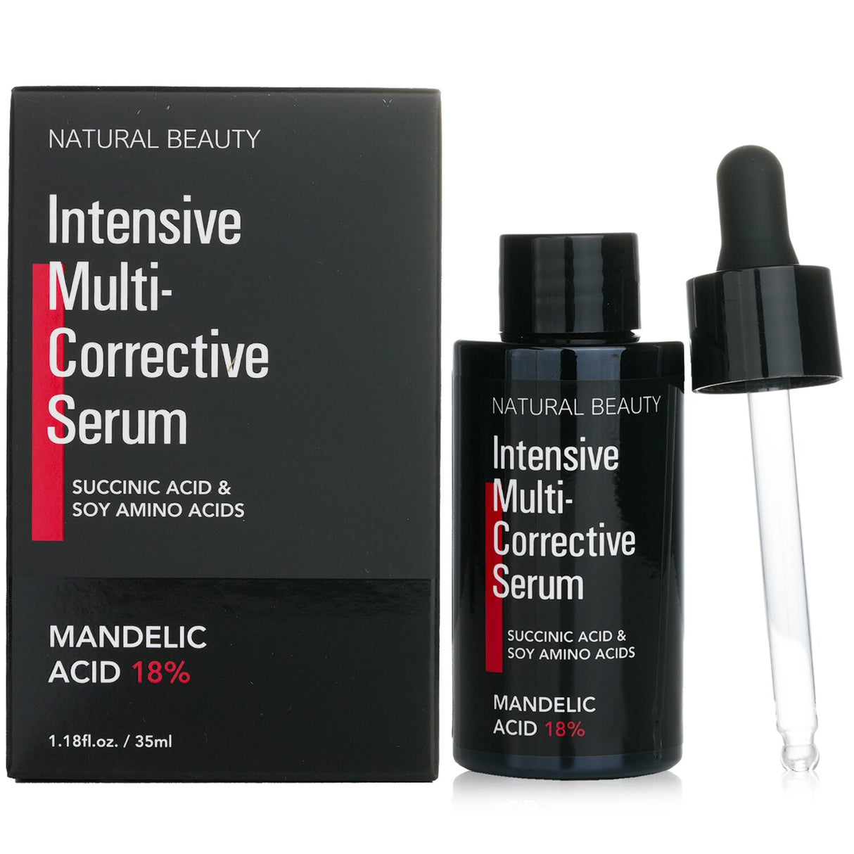 Intensive multi-corrective serum with 18% mandelic acid for clear, radiant skin; smooths pores and reduces acne.