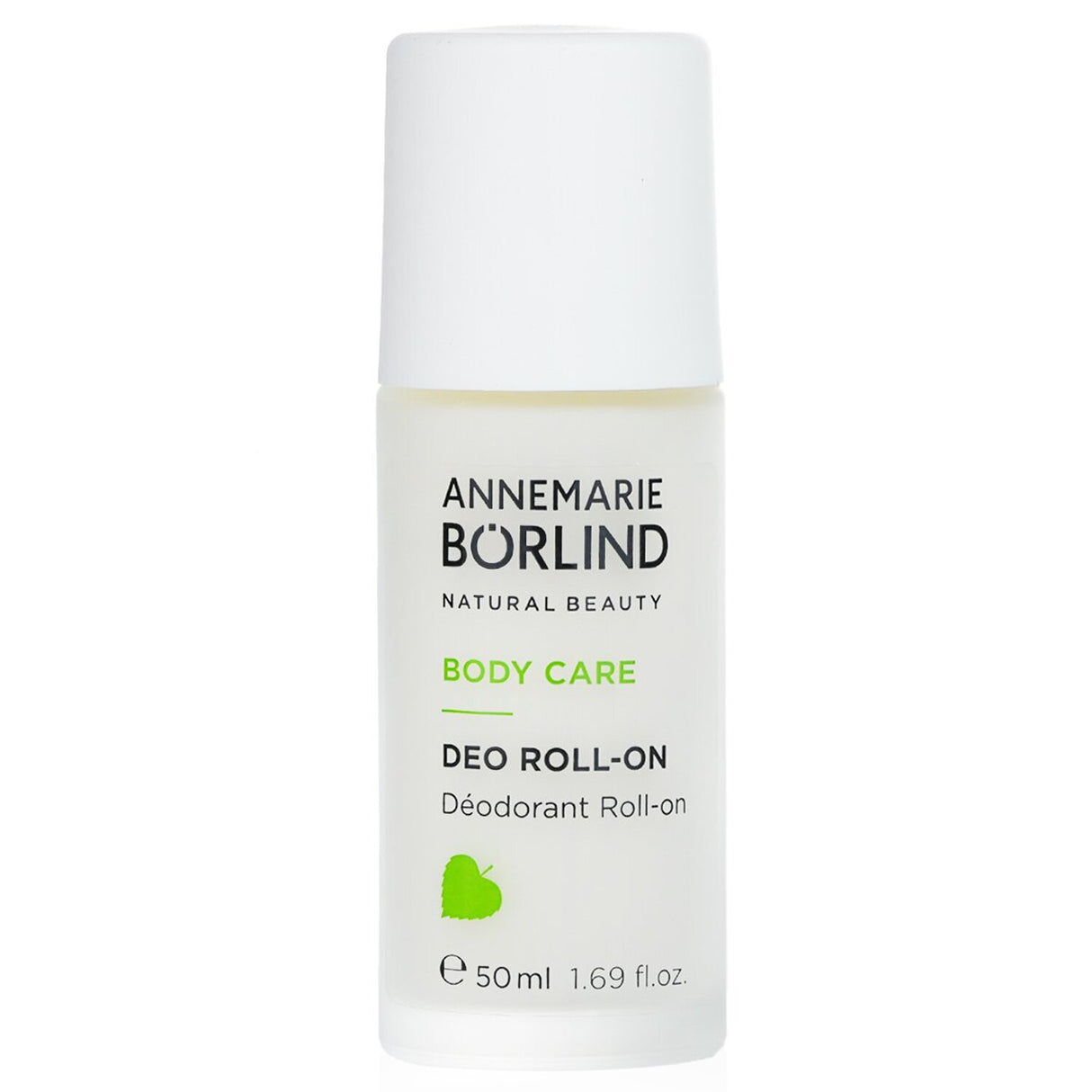 Annemarie Borlind Body Care Deo Roll-On, 50ml, features organic aloe vera and bamboo for safe, refreshing odor protection.
