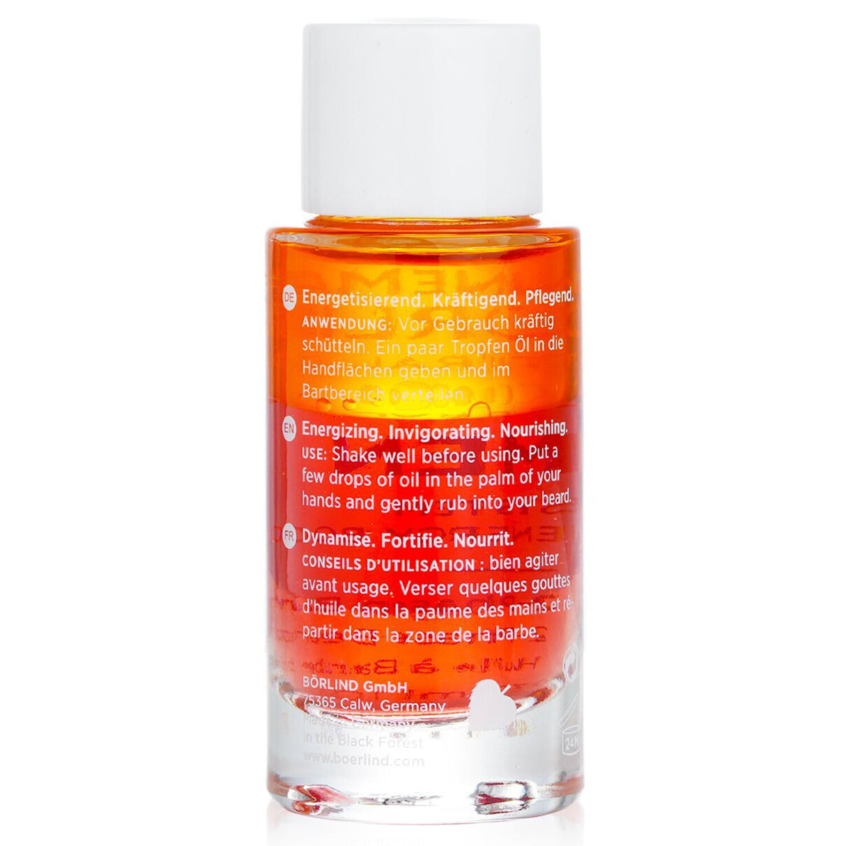 Nourishing 2-phase beard oil for men, lightweight, absorbs quickly, with a fresh citrus-woody scent, suitable for all skin types.