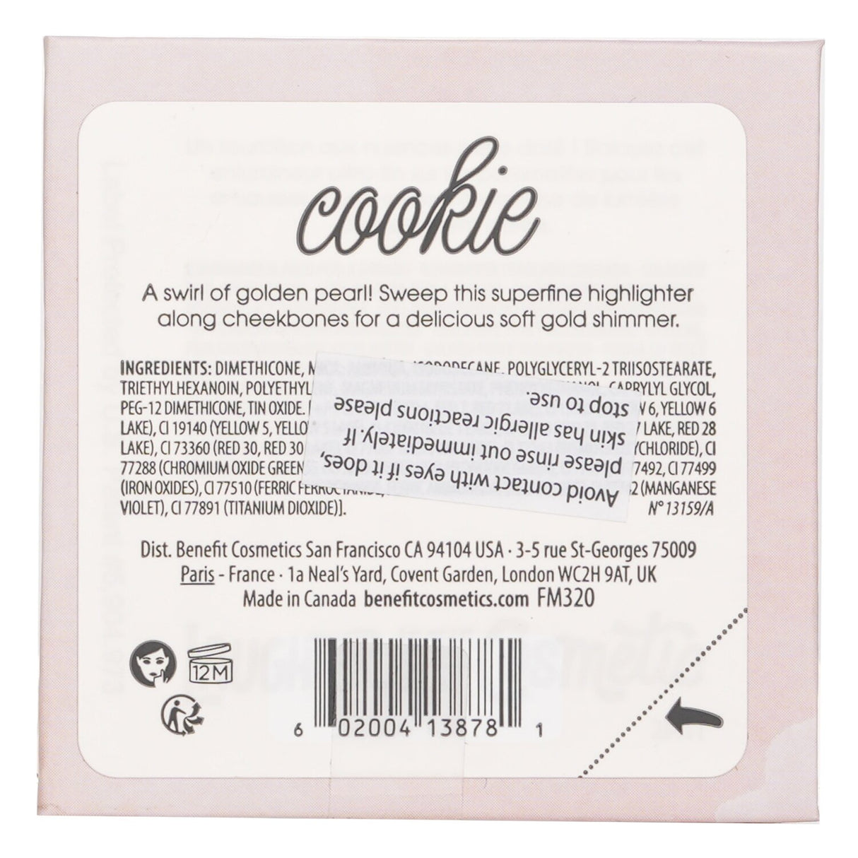 Benefit Cookie Golden Pearl Highlighter 8g/0.28oz