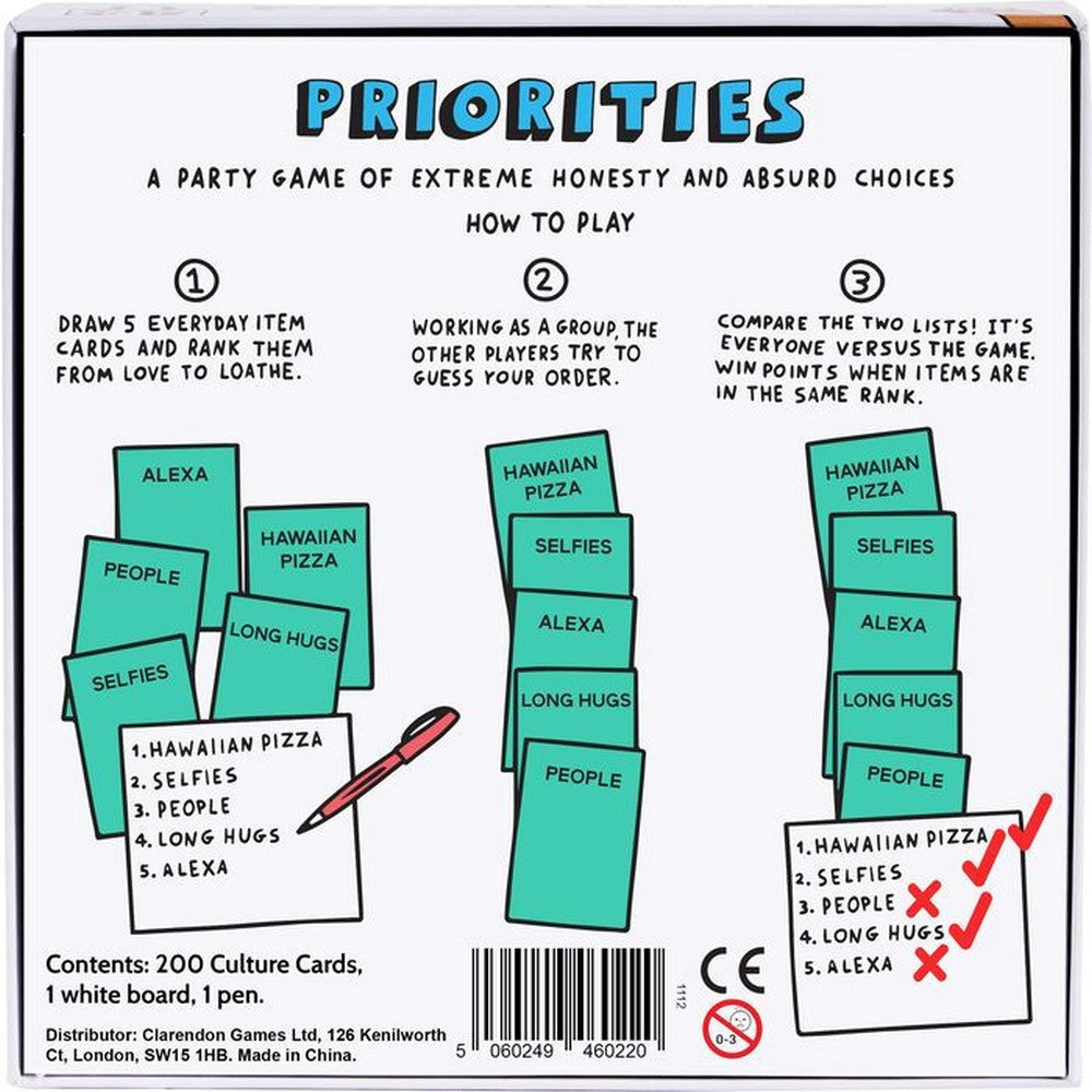 Priorities - Board Game