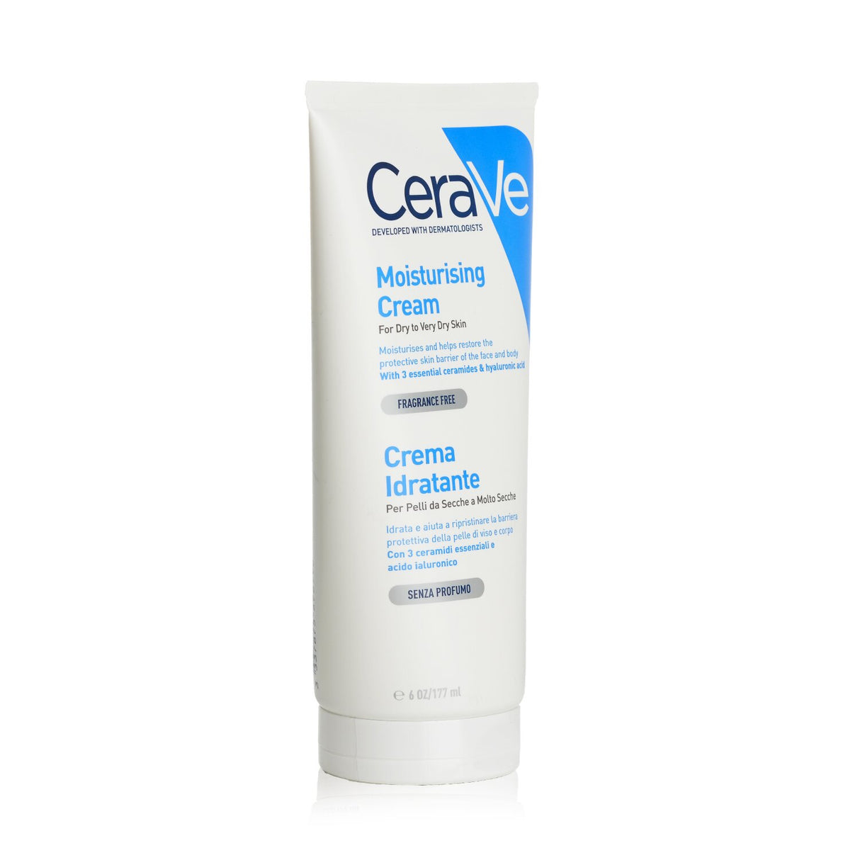 CeraVe - Moisturising Cream For Dry to Very Dry Skin - 177ml/6oz