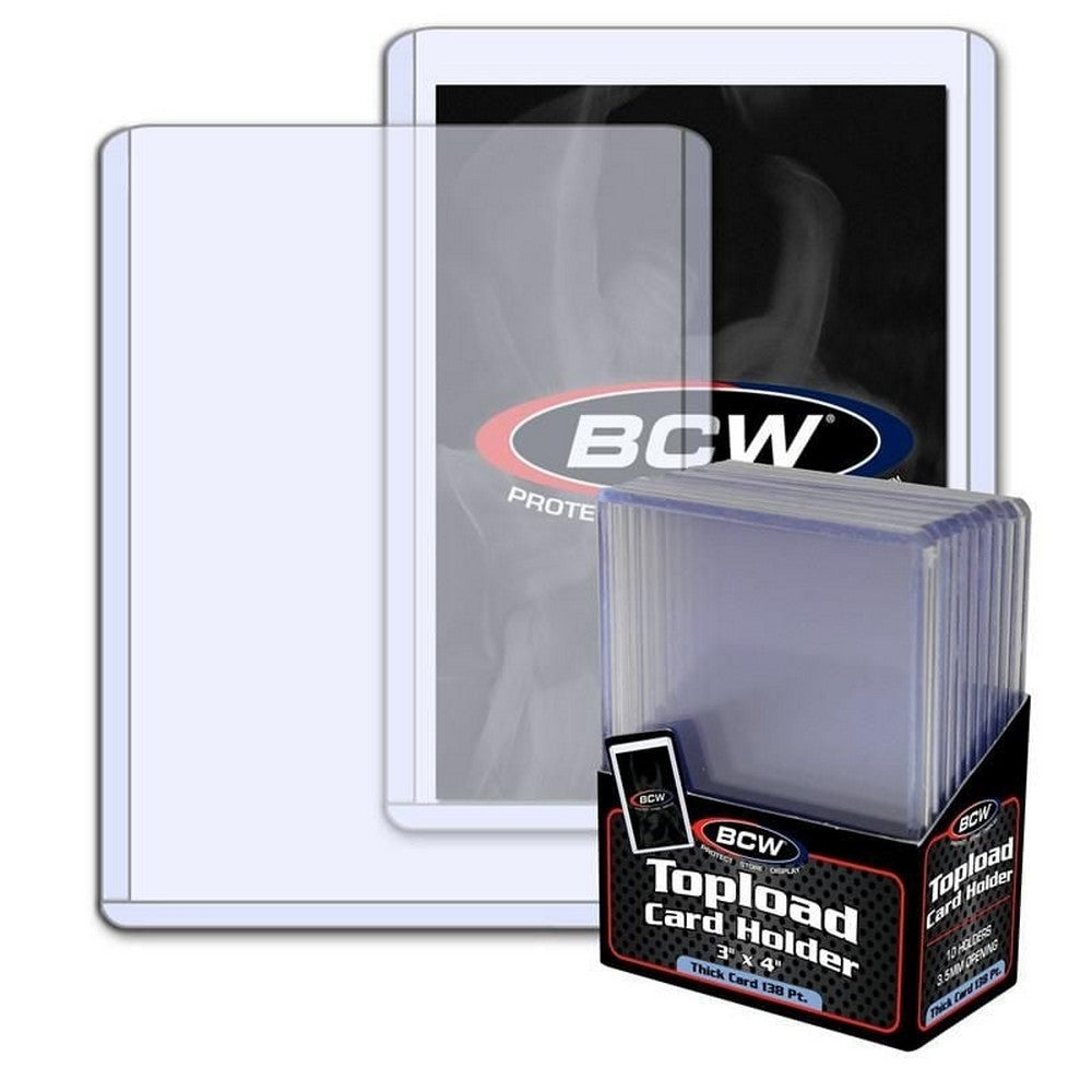 BCW - Toploaders - Topload Holder - 3X4X3.5 Mm-138 Pt. Thick Card - Game Storage