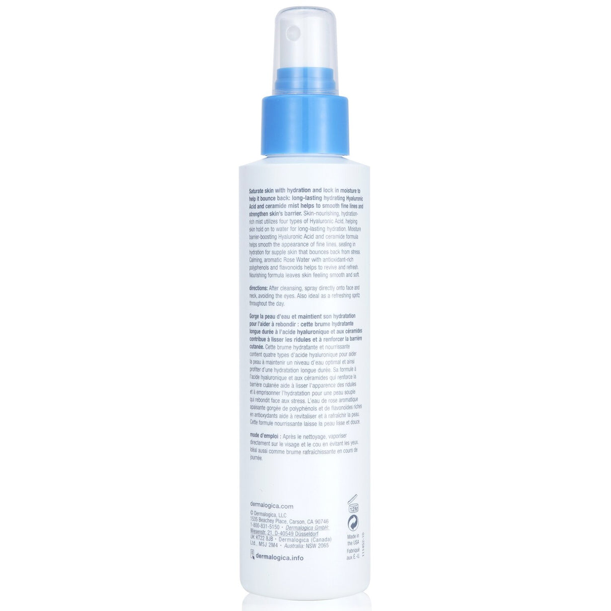 Dermalogica Hyaluronic Ceramide Mist in 150ml bottle, ideal for deep hydration, skin barrier support, and revitalizing dull skin.