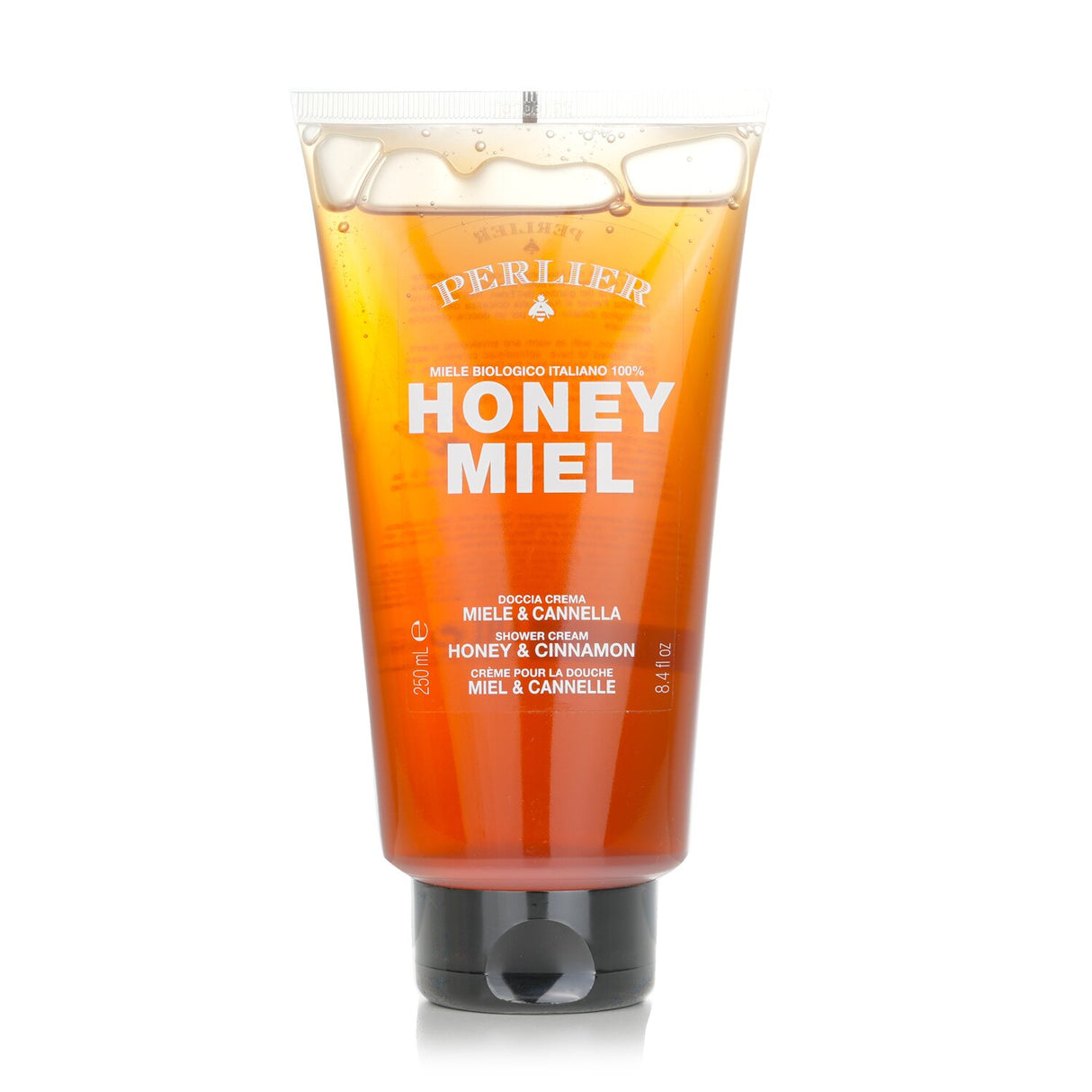 A luxurious shower cream featuring Italian organic honey and cinnamon for soft, fragrant skin.