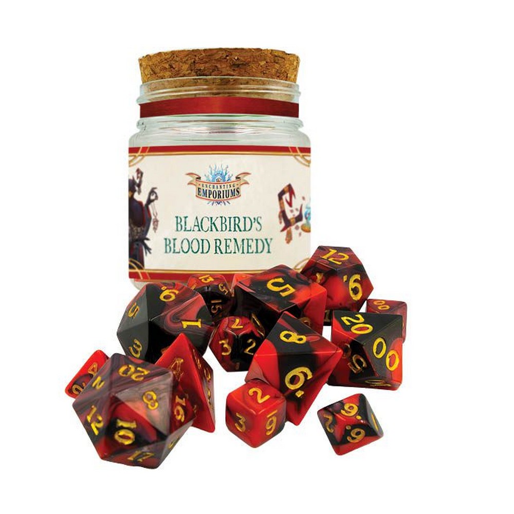Enchanting Emporiums - Flavor of Fortune Dice Potion Blackbird's Blood Remedy