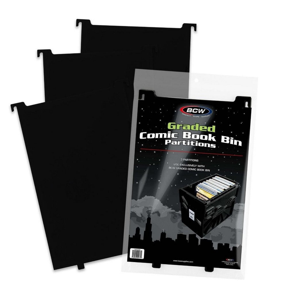BCW - Comic Bins - Partitions - Graded - Black - Gaming Accessory