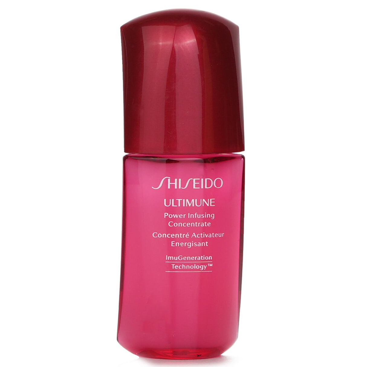 Shiseido Ultimune Power Infusing Concentrate in a 10ml bottle, enhancing skin's defenses and reducing visible signs of aging.