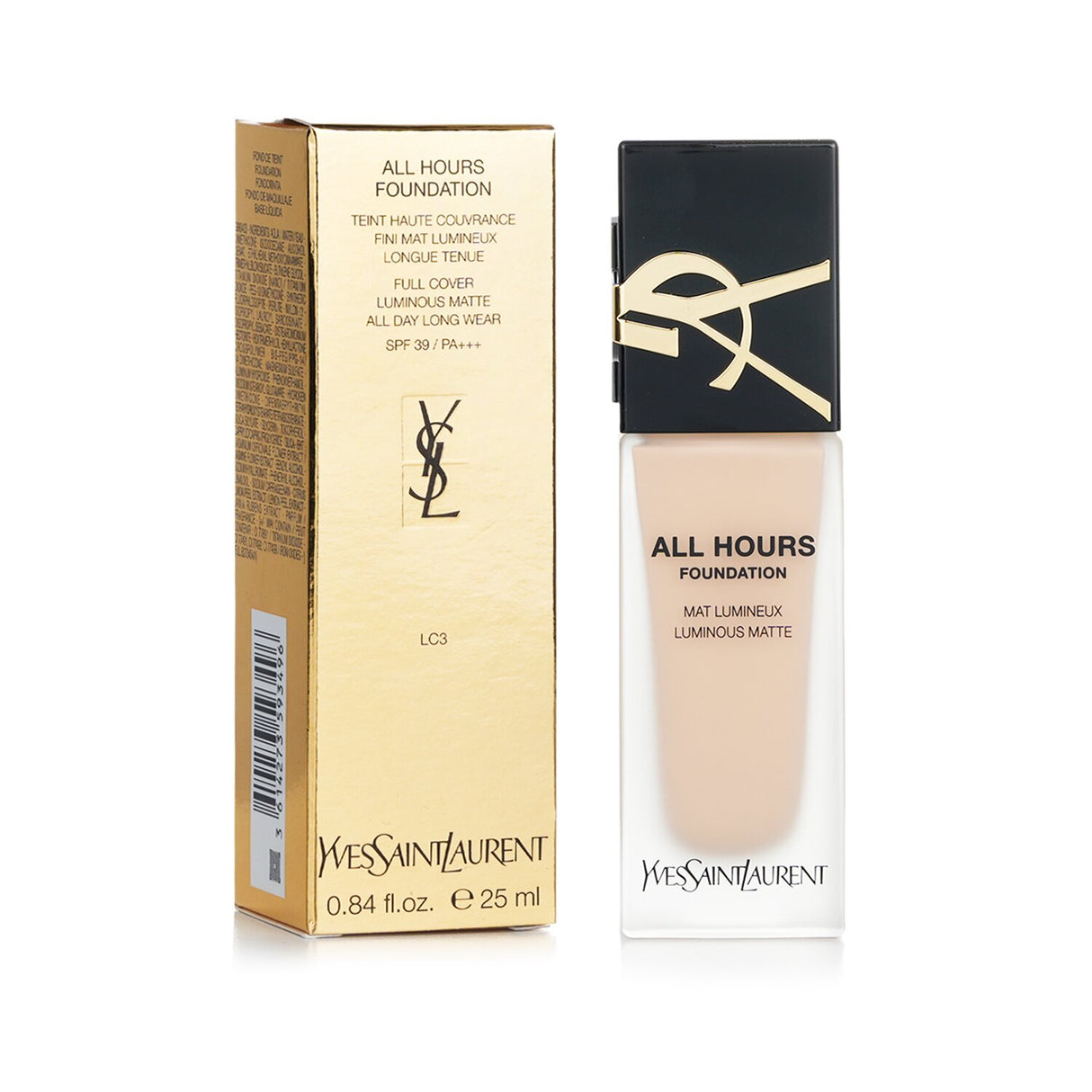 Yves Saint Laurent - All Hours Foundation SPF 39 - # LC3 - 25ml/0.84oz