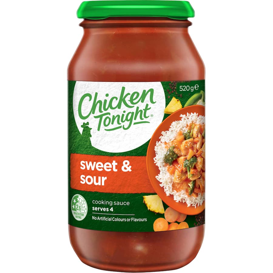 Chicken Tonight Meal Base Cooking Sauce Sweet & Sour Jar 520g