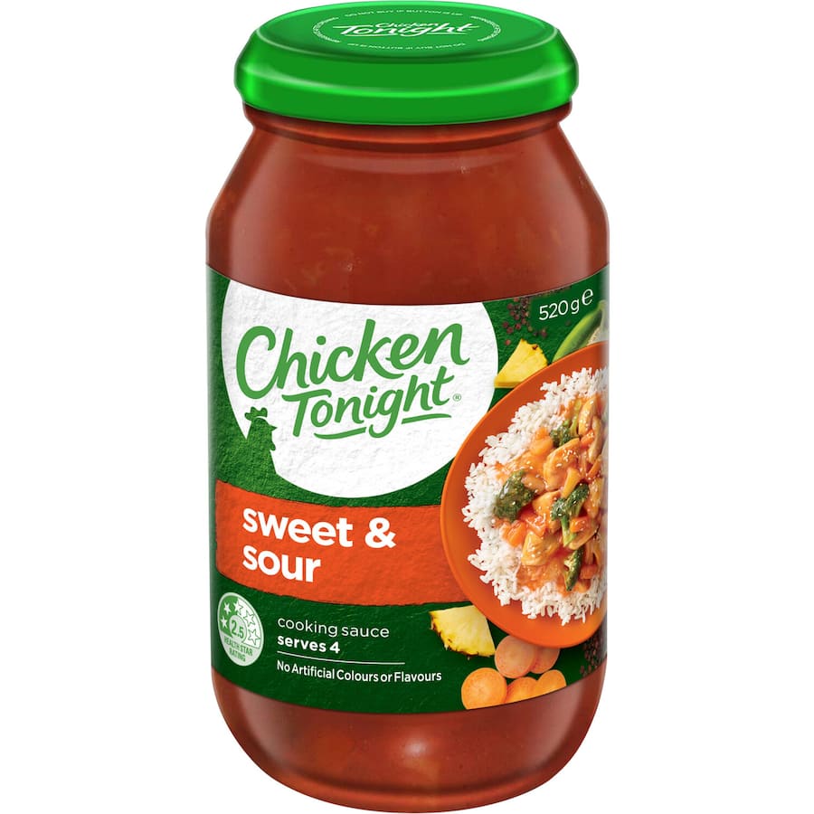 Chicken Tonight Meal Base Cooking Sauce Sweet & Sour Jar 520g